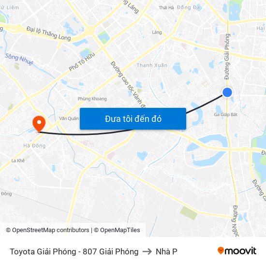 Toyota Giải Phóng - 807 Giải Phóng to Nhà P map