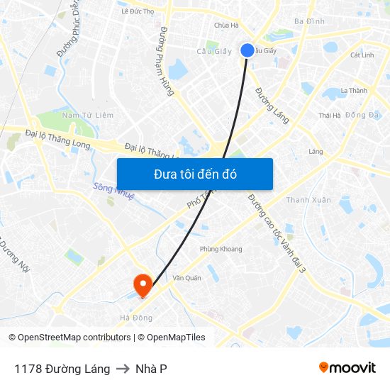 1178 Đường Láng to Nhà P map