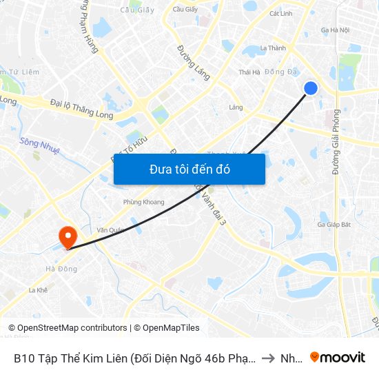 B10 Tập Thể Kim Liên (Đối Diện Ngõ 46b Phạm Ngọc Thạch) to Nhà P map