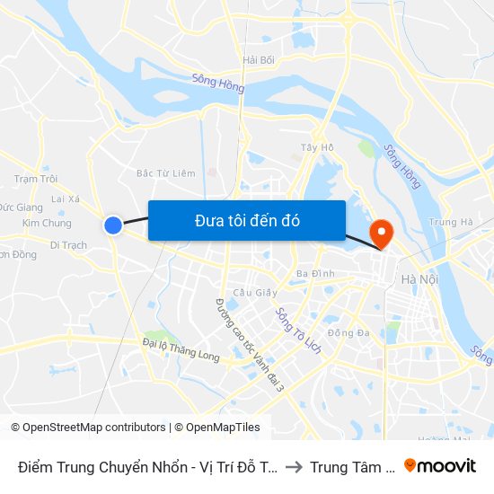 Điểm Trung Chuyển Nhổn - Vị Trí Đỗ Tuyến 20, 29, 32 (Chiều Sơn Tây - Hà Nội)- Đường 32 to Trung Tâm Y Tế Quận Ba Đình map