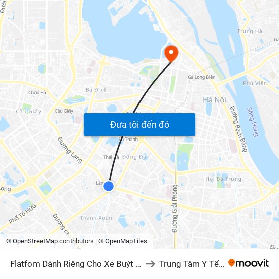 Flatfom Dành Riêng Cho Xe Buýt Trước Nhà 45 Đường Láng to Trung Tâm Y Tế Quận Ba Đình map