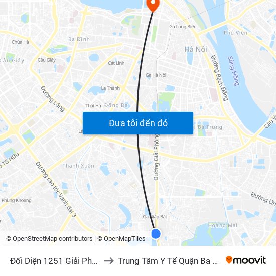 Đối Diện 1251 Giải Phóng to Trung Tâm Y Tế Quận Ba Đình map