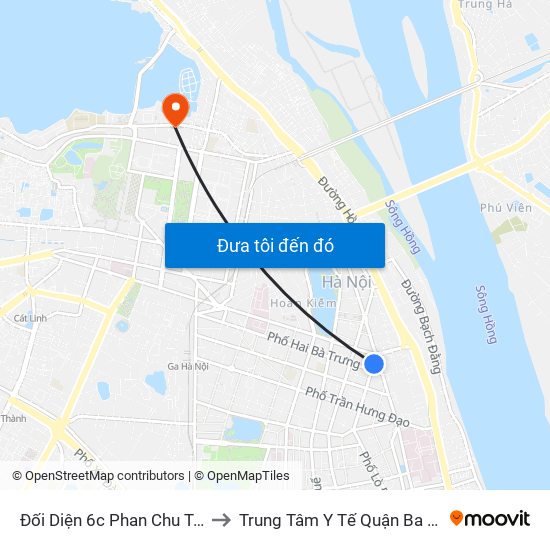 Đối Diện 6c Phan Chu Trinh to Trung Tâm Y Tế Quận Ba Đình map