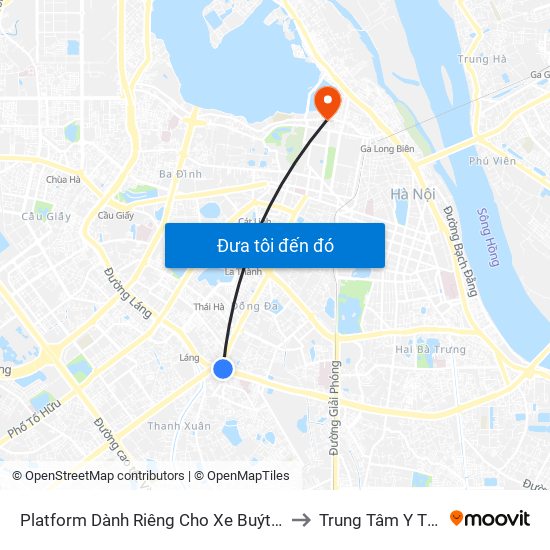 Platform Dành Riêng Cho Xe Buýt Trước Nhà 604 Trường Chinh to Trung Tâm Y Tế Quận Ba Đình map