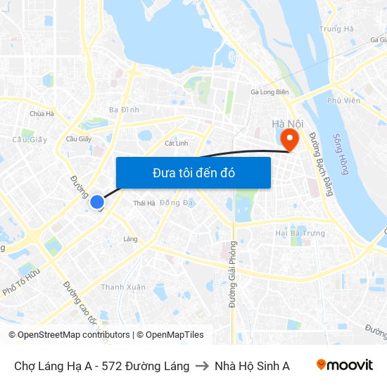 Chợ Láng Hạ A - 572 Đường Láng to Nhà Hộ Sinh A map