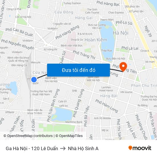 Ga Hà Nội - 120 Lê Duẩn to Nhà Hộ Sinh A map