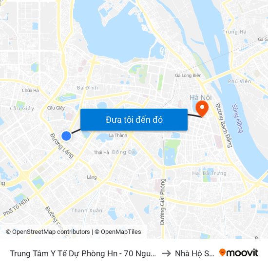 Trung Tâm Y Tế Dự Phòng Hn - 70 Nguyễn Chí Thanh to Nhà Hộ Sinh A map