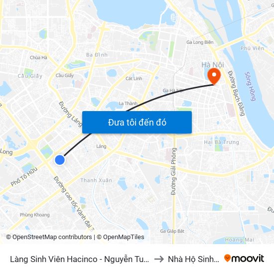 Làng Sinh Viên Hacinco - Nguyễn Tuân to Nhà Hộ Sinh A map