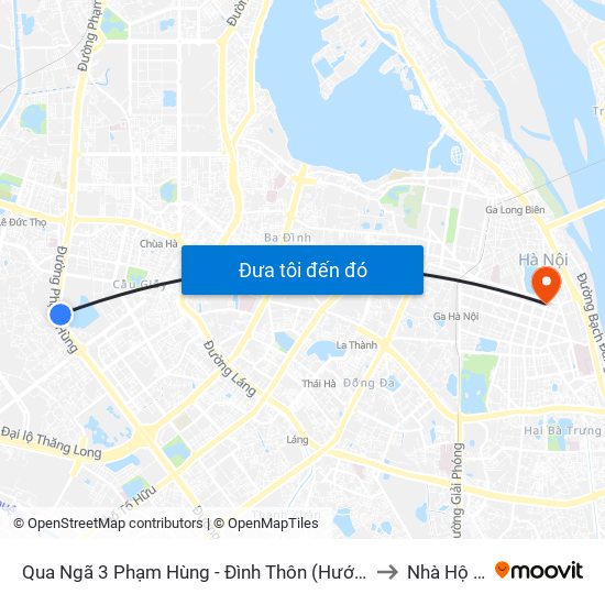 Qua Ngã 3 Phạm Hùng - Đình Thôn (Hướng Đi Phạm Văn Đồng) to Nhà Hộ Sinh A map