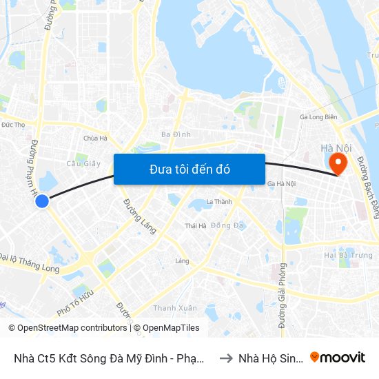 Nhà Ct5 Kđt Sông Đà Mỹ Đình - Phạm Hùng to Nhà Hộ Sinh A map