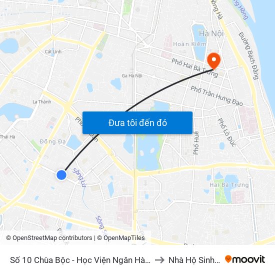 Công Ty In Thương Mại & Dịch Vụ Ngân Hàng - Số 10 Chùa Bộc to Nhà Hộ Sinh A map