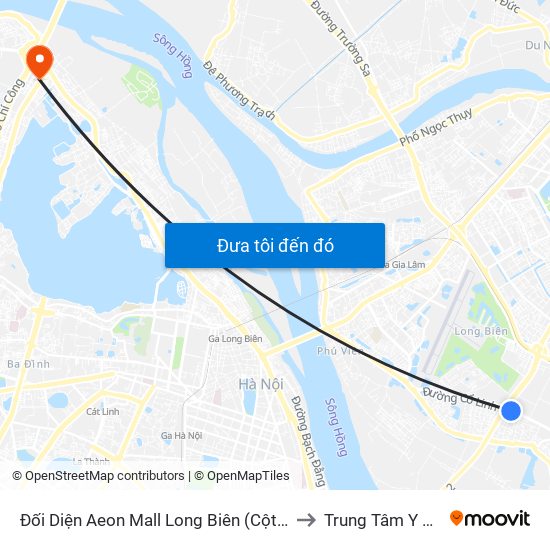 Đối Diện Aeon Mall Long Biên (Cột Điện T4a/2a-B Đường Cổ Linh) to Trung Tâm Y Tế Quận Tây Hồ map