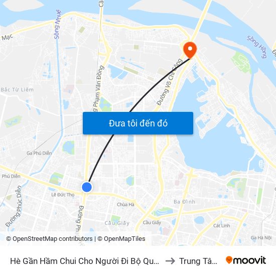 2b Phạm Văn Đồng to Trung Tâm Y Tế Quận Tây Hồ map