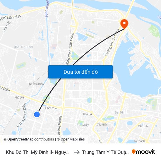Khu Đô Thị Mỹ Đình Ii- Nguyễn Cơ Thạch to Trung Tâm Y Tế Quận Tây Hồ map