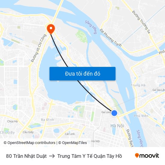 80 Trần Nhật Duật to Trung Tâm Y Tế Quận Tây Hồ map