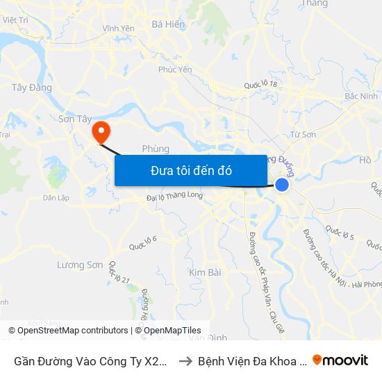 Gần Đường Vào Công Ty X22 - 705 Nguyễn Văn Linh to Bệnh Viện Đa Khoa Huyện Phúc Thọ map