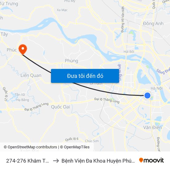 274-276 Khâm Thiên to Bệnh Viện Đa Khoa Huyện Phúc Thọ map