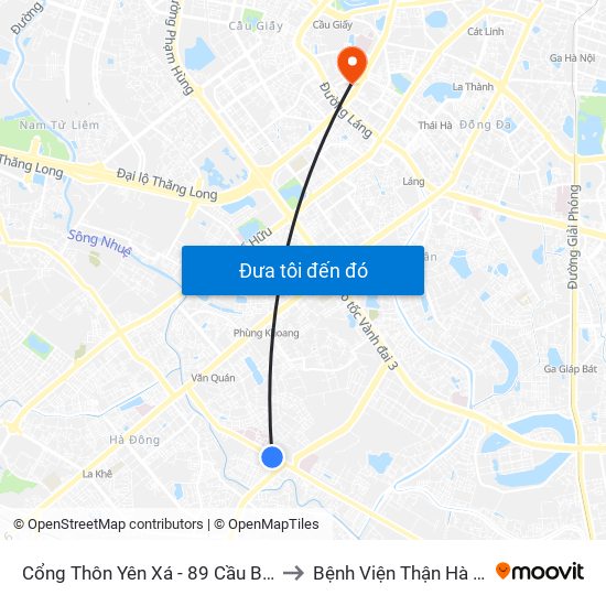 Cổng Thôn Yên Xá - 89 Cầu Bươu to Bệnh Viện Thận Hà Nội map