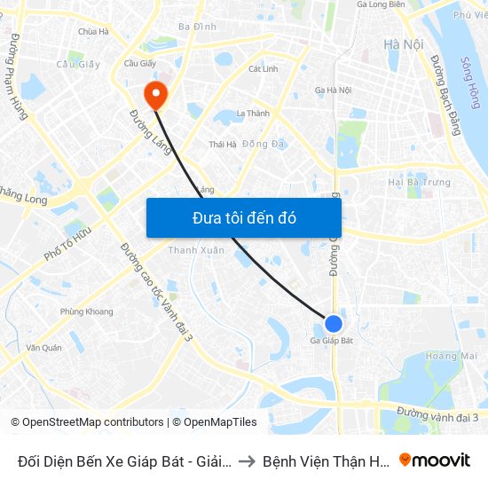 Đối Diện Bến Xe Giáp Bát - Giải Phóng to Bệnh Viện Thận Hà Nội map