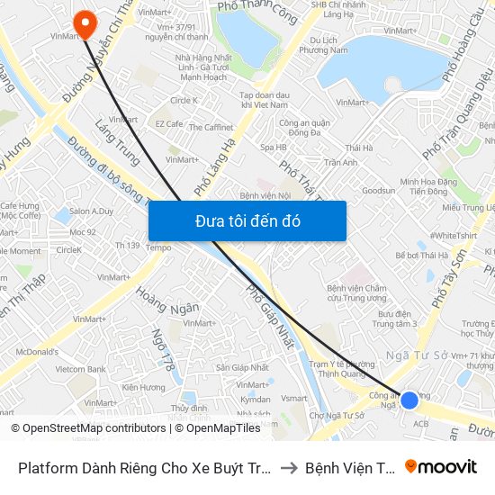 Platform Dành Riêng Cho Xe Buýt Trước Nhà 604 Trường Chinh to Bệnh Viện Thận Hà Nội map