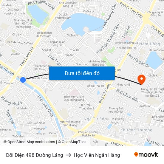 Đối Diện 498 Đường Láng to Học Viện Ngân Hàng map