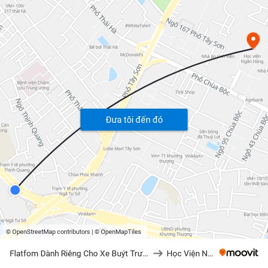 Flatfom Dành Riêng Cho Xe Buýt Trước Nhà 45 Đường Láng to Học Viện Ngân Hàng map