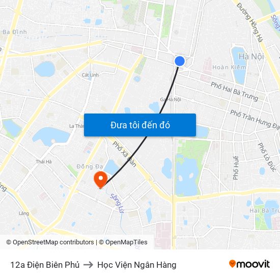 12a Điện Biên Phủ to Học Viện Ngân Hàng map