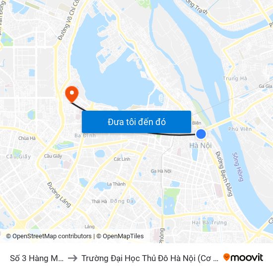 Số 3 Hàng Muối to Trường Đại Học Thủ Đô Hà Nội (Cơ Sở 3) map