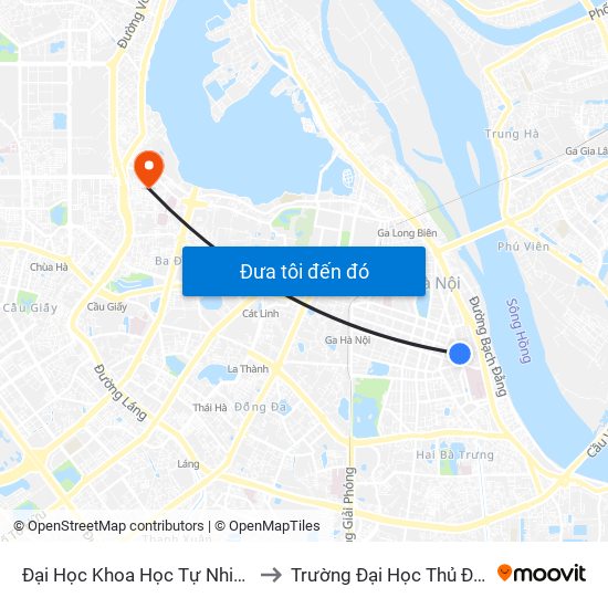 Đại Học Khoa Học Tự Nhiên - 19 Lê Thánh Tông to Trường Đại Học Thủ Đô Hà Nội (Cơ Sở 3) map