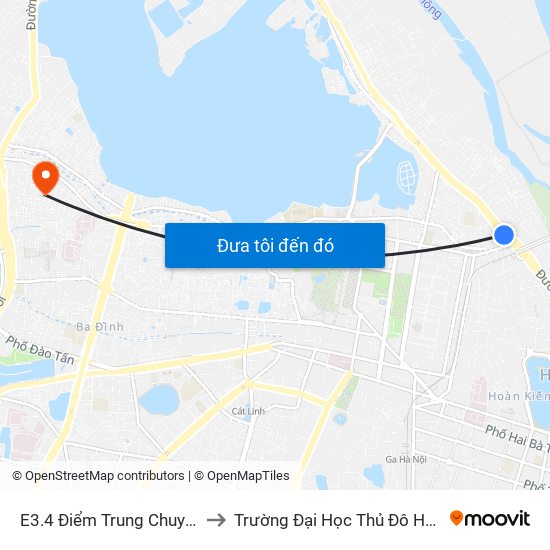 E3.4 Điểm Trung Chuyển Long Biên to Trường Đại Học Thủ Đô Hà Nội (Cơ Sở 3) map