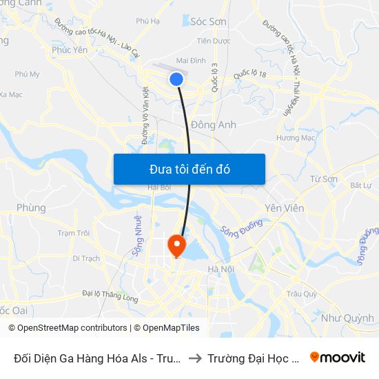 Đối Diện Ga Hàng Hóa Als - Trung Tâm Dịch Vụ Kỹ Thuật Cung Ứng Điện to Trường Đại Học Thủ Đô Hà Nội (Cơ Sở 3) map