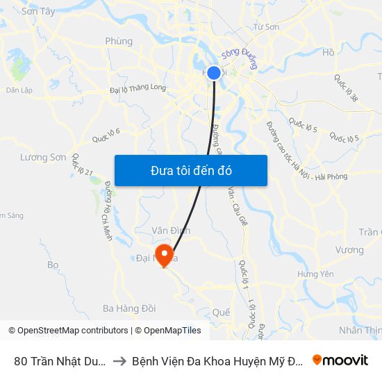 80 Trần Nhật Duật to Bệnh Viện Đa Khoa Huyện Mỹ Đức map