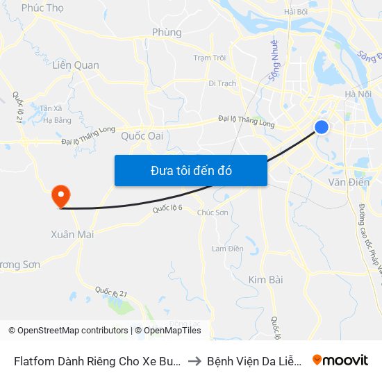 Flatfom Dành Riêng Cho Xe Buýt Trước Nhà 45 Đường Láng to Bệnh Viện Da Liễu Hà Nội (Cơ Sở 3) map