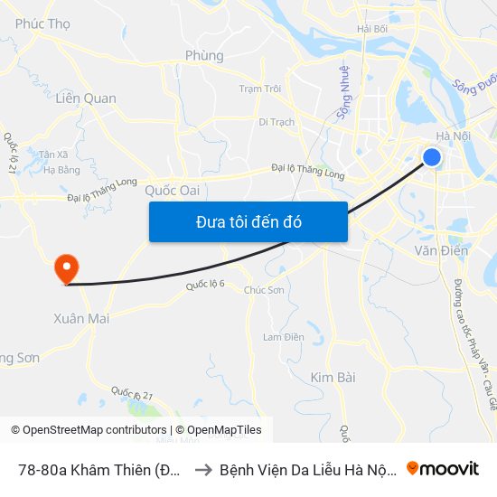 44-46 Khâm Thiên to Bệnh Viện Da Liễu Hà Nội (Cơ Sở 3) map