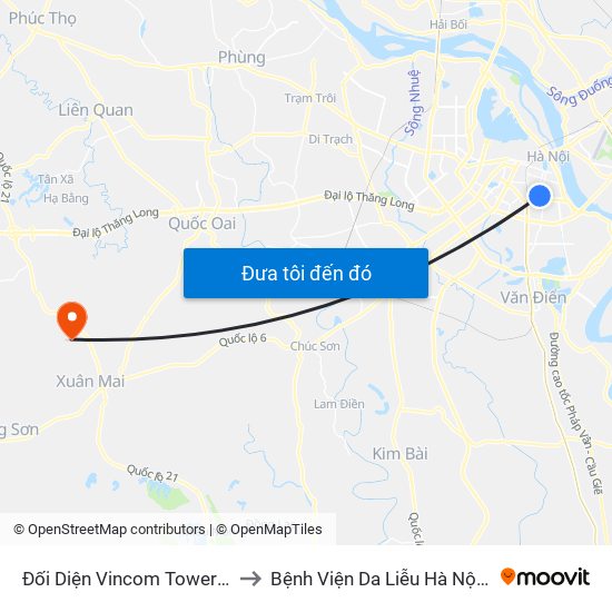 Đối Diện Vincom Tower - Bà Triệu to Bệnh Viện Da Liễu Hà Nội (Cơ Sở 3) map