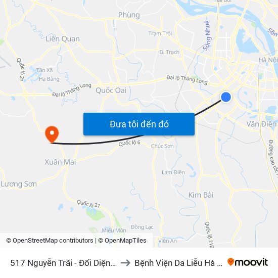 517 Nguyễn Trãi - Đối Diện Đại Học Hà Nội to Bệnh Viện Da Liễu Hà Nội (Cơ Sở 3) map