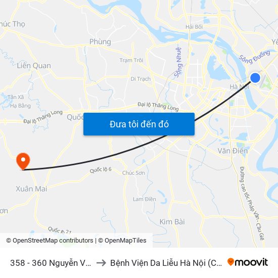 358 - 360 Nguyễn Văn Cừ to Bệnh Viện Da Liễu Hà Nội (Cơ Sở 3) map