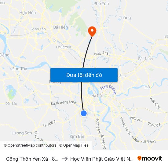 Cổng Thôn Yên Xá - 89 Cầu Bươu to Học Viện Phật Giáo Việt Nam Tại Hà Nội map