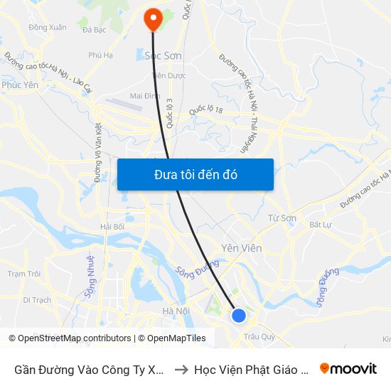 Gần Đường Vào Công Ty X22 - 705 Nguyễn Văn Linh to Học Viện Phật Giáo Việt Nam Tại Hà Nội map