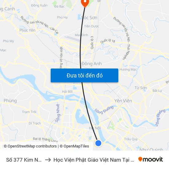 Số 377 Kim Ngưu to Học Viện Phật Giáo Việt Nam Tại Hà Nội map