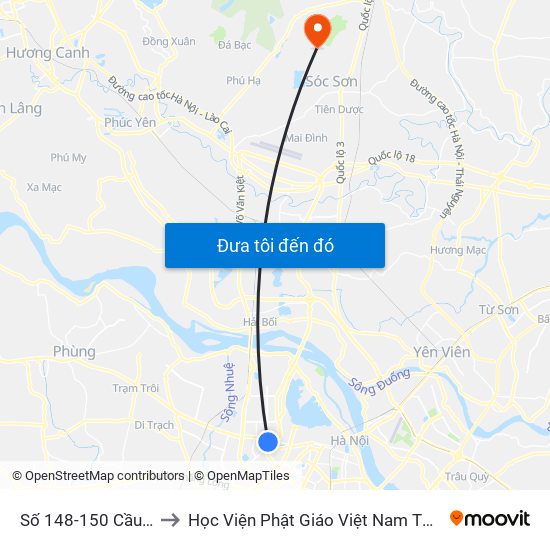 Số 148-150 Cầu Giấy to Học Viện Phật Giáo Việt Nam Tại Hà Nội map