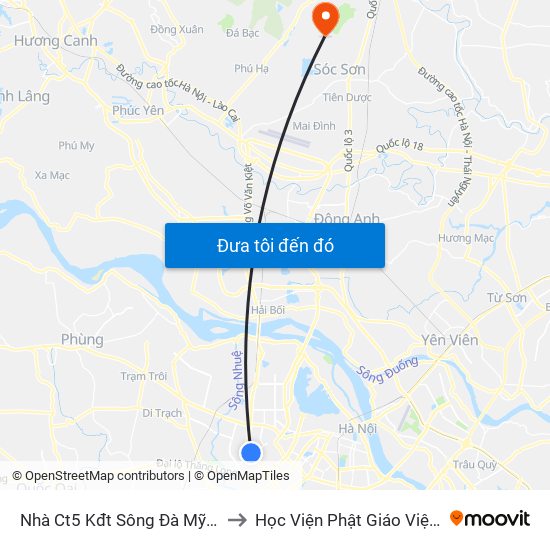 Nhà Ct5 Kđt Sông Đà Mỹ Đình - Phạm Hùng to Học Viện Phật Giáo Việt Nam Tại Hà Nội map