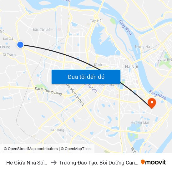 Hè Giữa Nhà Số 55-57 Phố Nhổn to Trường Đào Tạo, Bồi Dưỡng Cán Bộ Công Thương Trung Ương map