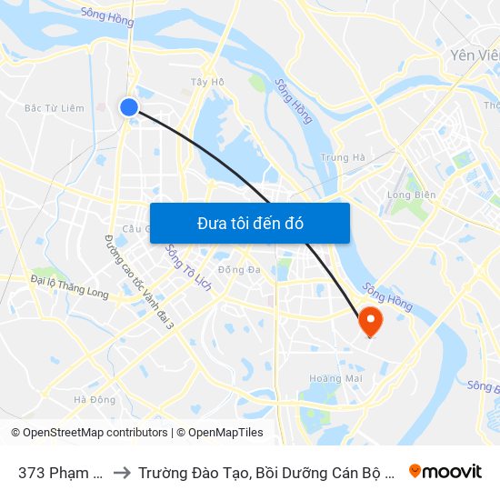 373 Phạm Văn Đồng to Trường Đào Tạo, Bồi Dưỡng Cán Bộ Công Thương Trung Ương map