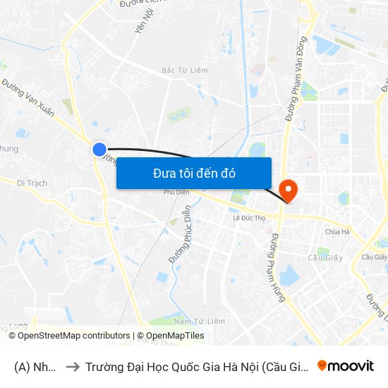 (A) Nhổn to Trường Đại Học Quốc Gia Hà Nội (Cầu Giấy) map