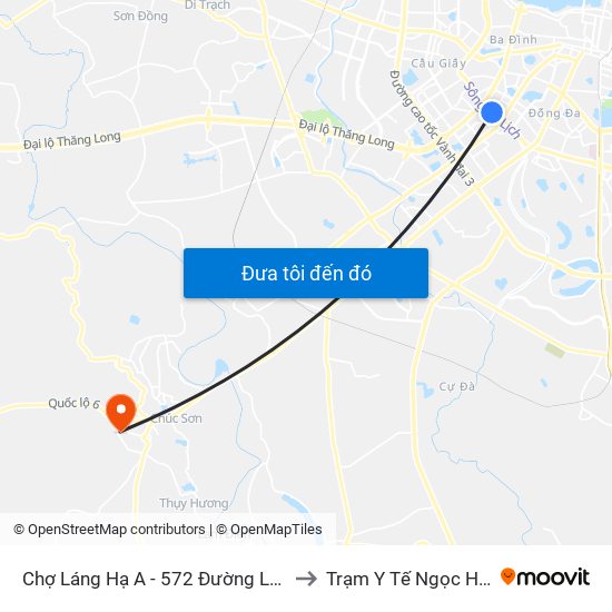 Chợ Láng Hạ A - 572 Đường Láng to Trạm Y Tế Ngọc Hòa map