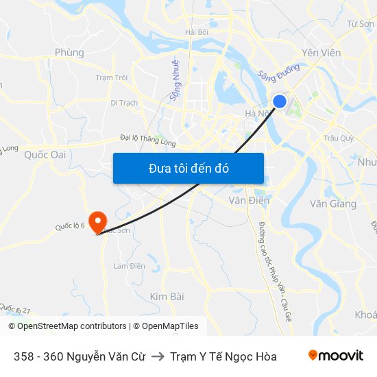358 - 360 Nguyễn Văn Cừ to Trạm Y Tế Ngọc Hòa map