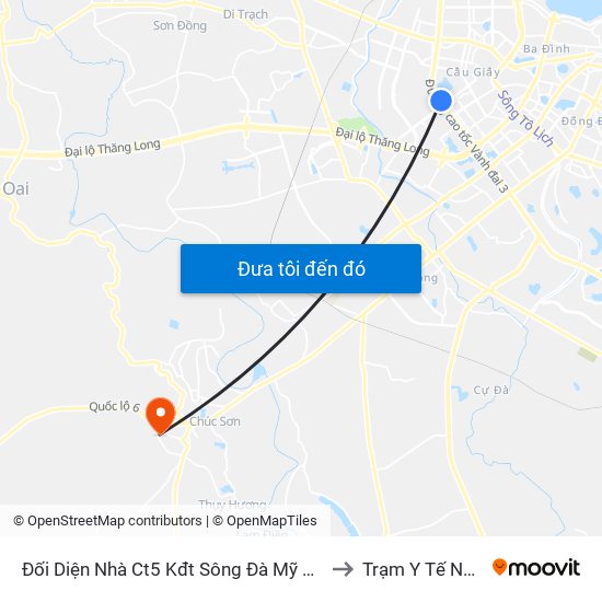 Đối Diện Nhà Ct5 Kđt Sông Đà Mỹ Đình - Phạm Hùng to Trạm Y Tế Ngọc Hòa map