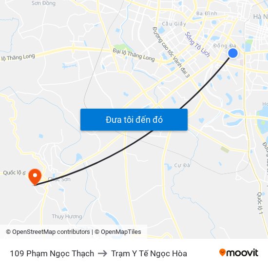 109 Phạm Ngọc Thạch to Trạm Y Tế Ngọc Hòa map