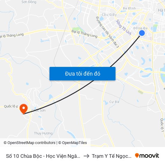 Công Ty In Thương Mại & Dịch Vụ Ngân Hàng - Số 10 Chùa Bộc to Trạm Y Tế Ngọc Hòa map